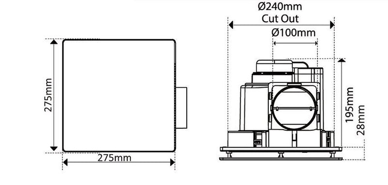 17 Exhaust Fan Square