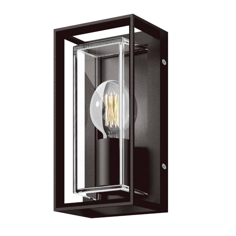 CLARO - Modern Exterior Flush Wall Light IP65 - Black – Downlights Online