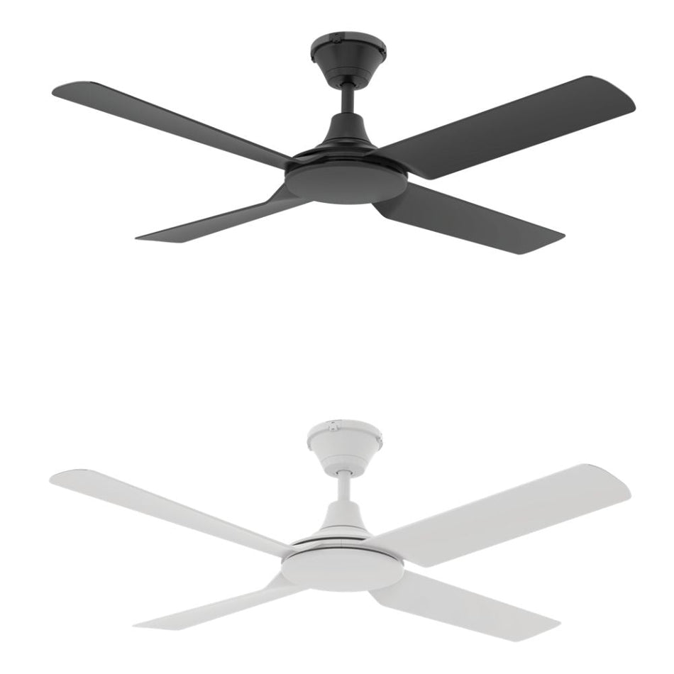 FRESCO - 4 Blade 52" 1320mm DC IP66 Outdoor Ceiling Fan - Black