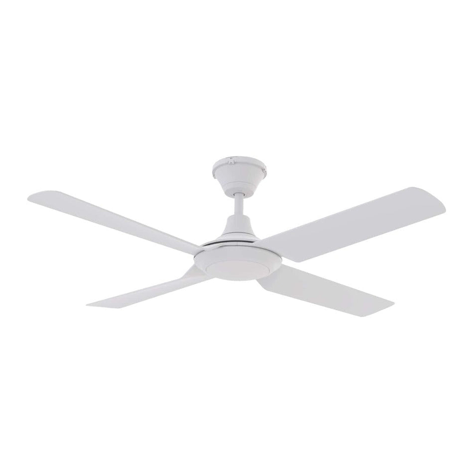 FRESCO-52-LIGHT - 4 Blade 52" 1320mm DC IP66 Outdoor Ceiling Fan with Switchable CCT LED Light - White