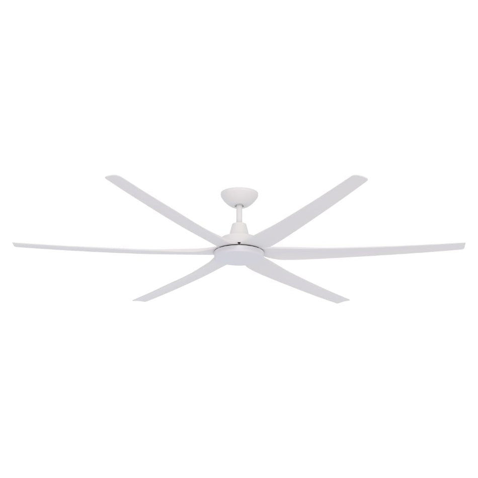 GLIDE-80 - 6 Blade 80" 2030mm DC Ceiling Fan with Optional Light Kit - White