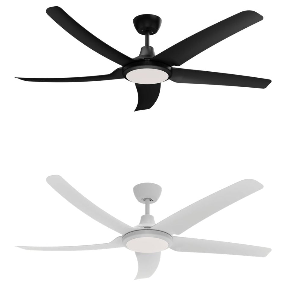 HOVER 5 BLADE 56" DC CEILING FAN WITH LED LIGHT - Black