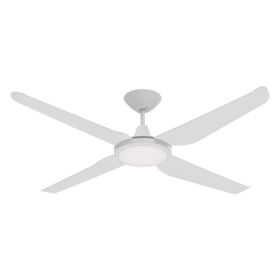MOTION 4 BLADE 52" DC CEILING FAN WITH LED LIGHT - White
