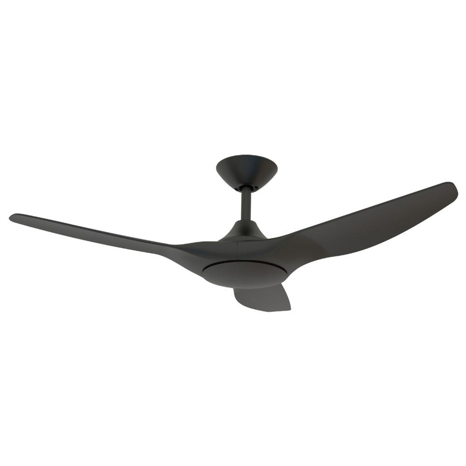 STRIKE-48 - 3 Blade 48" 1220mm DC Ceiling Fan with Optional Light Kit - Black/Black