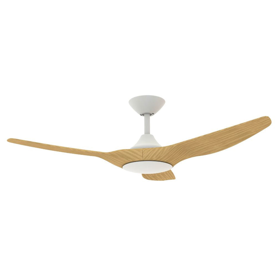 STRIKE-48 - 3 Blade 48" 1220mm DC Ceiling Fan with Optional Light Kit - White/Oak