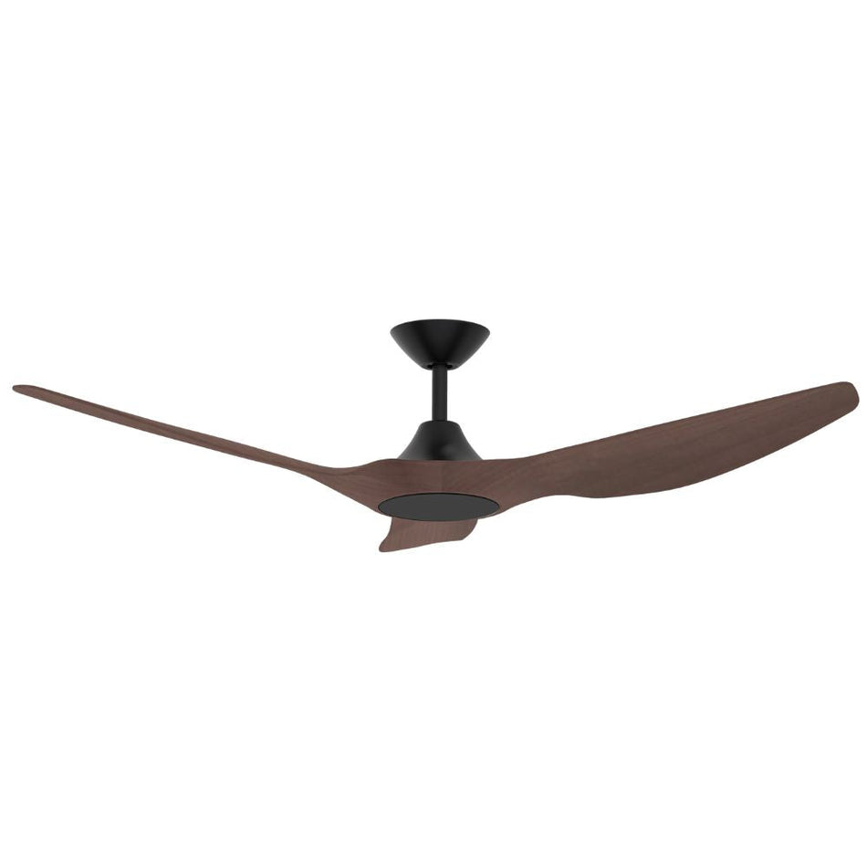 STRIKE-60 - 3 Blade 60" 1520mm DC Ceiling Fan with Optional Light Kit - Black/Walnut