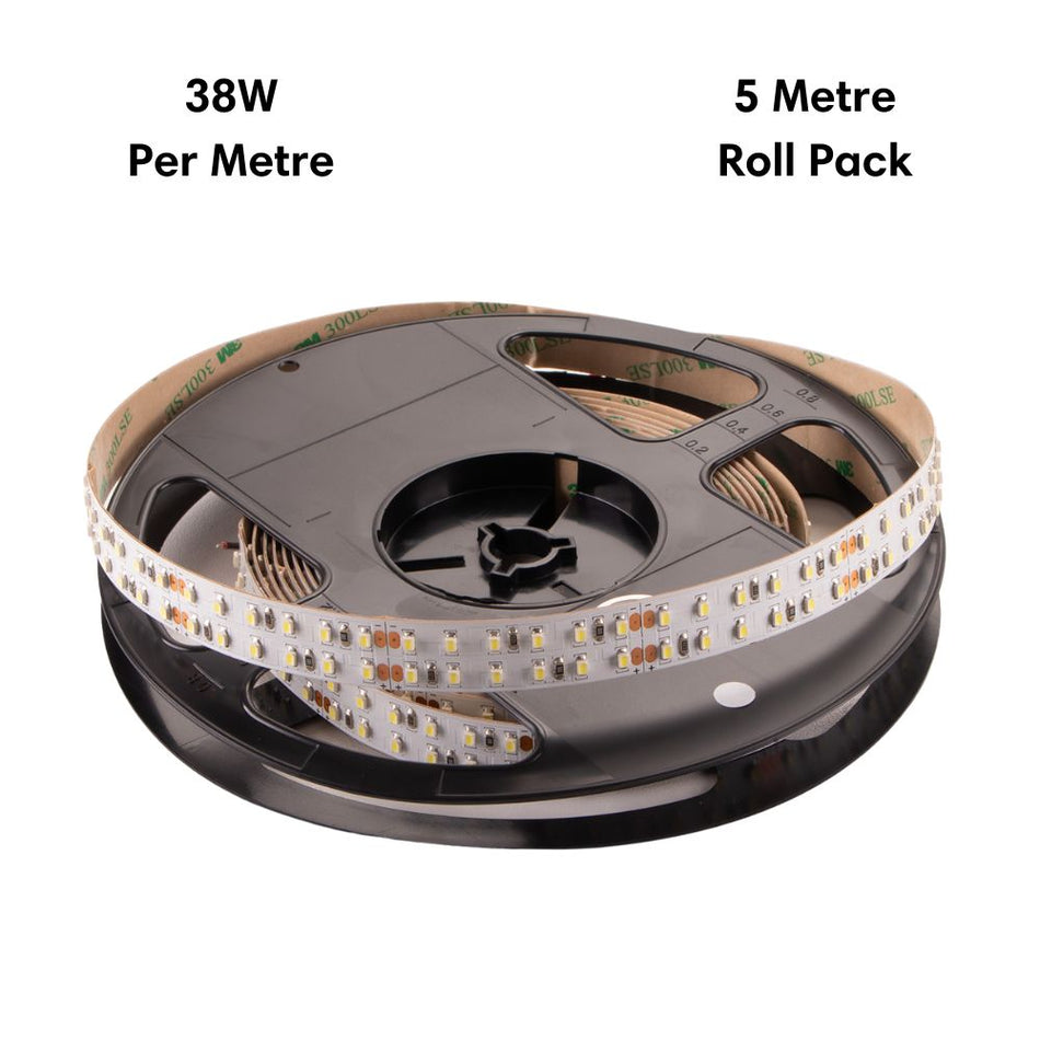 STRIP-240-5M - 38W LED 240LED P/M Double Row Striplight IP20 24V 5M Roll Pack - DRIVER REQUIRED