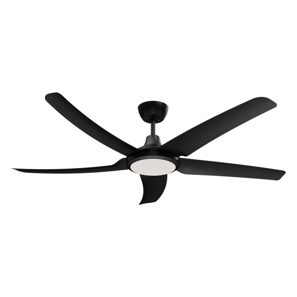 HOVER 5 BLADE 56" DC CEILING FAN WITH LED LIGHT - Black