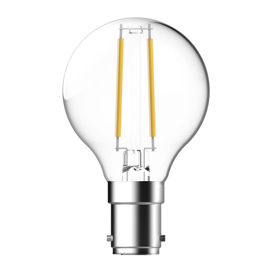 FANCY ROUND 4.2W DIMMABLE  LED FILAMENT LAMP CLEAR 240V - B15