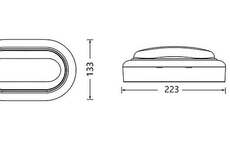 Led Oval Bunker Lght (Wx6016)