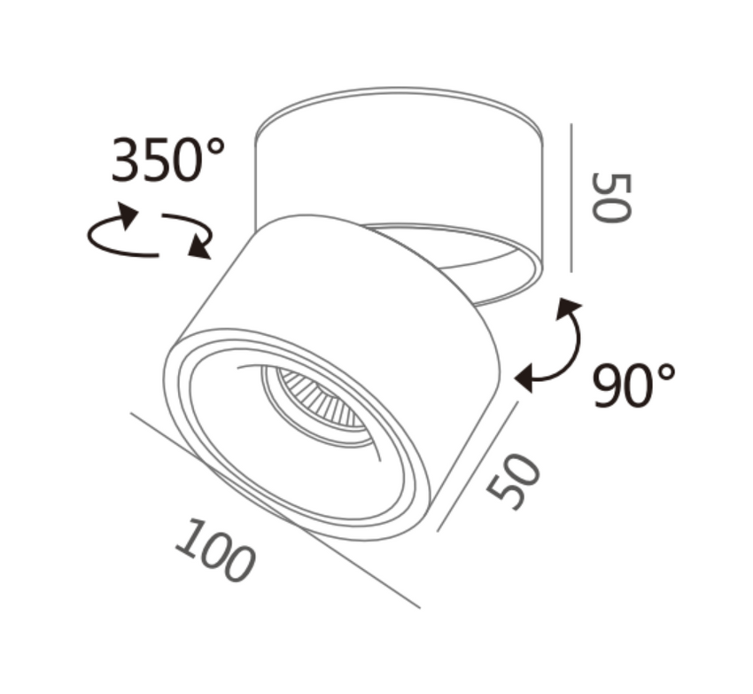 12w Led Floding Surface Mount Light
