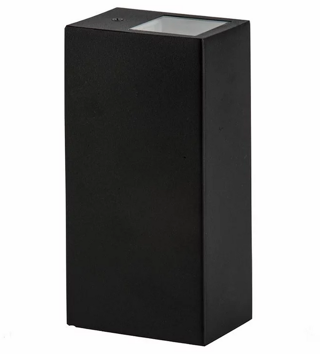 Square Up & Down Wall Pillar Light Black Al5608