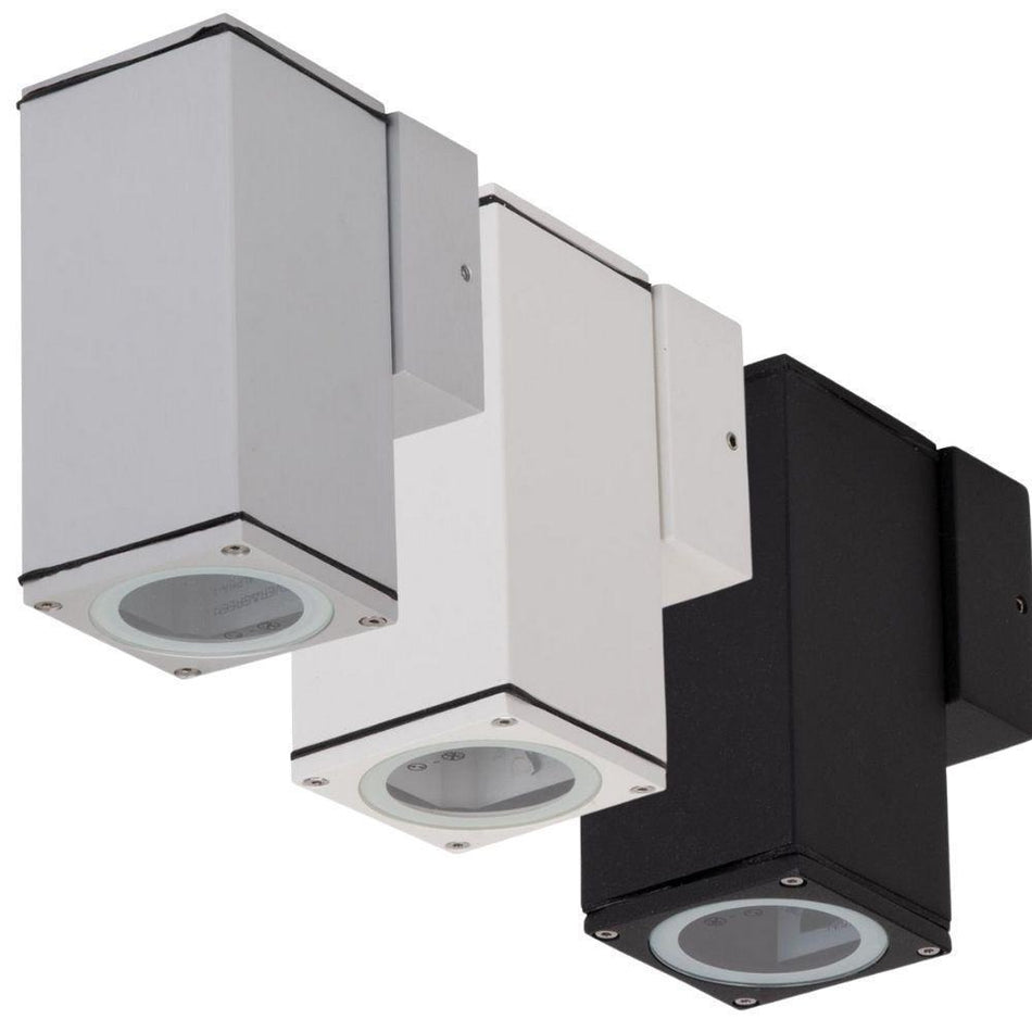 ALPHA-1 Down Only Exterior Wall light GU10 LED 6W 240V IP65 - Anodised Aluminium