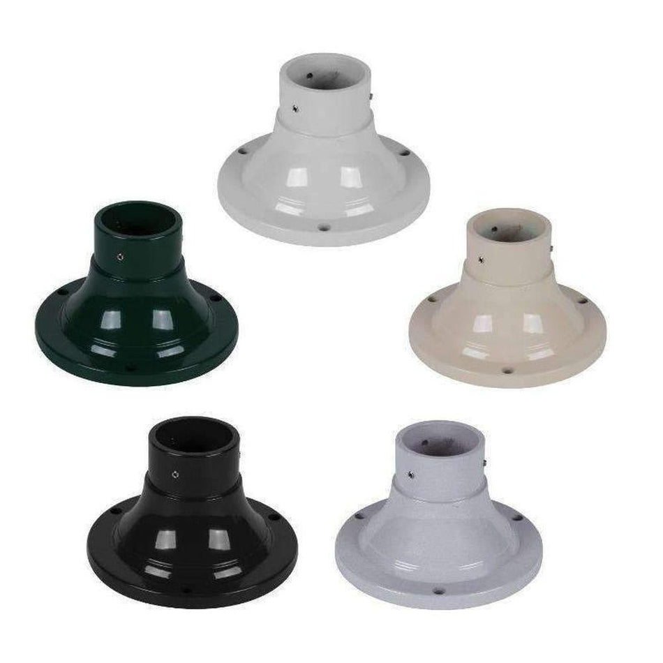BB-100 - Bollard Base to suit 60-76mm Post Powder Coated Finish - Silver
