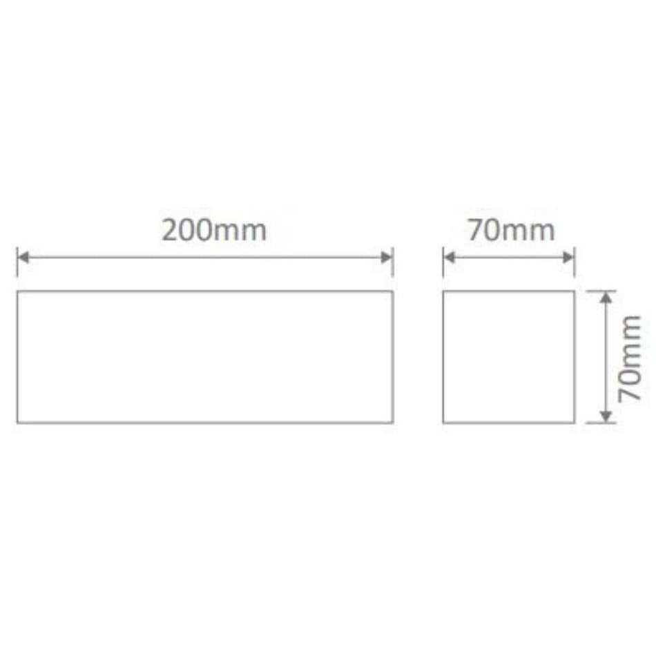 BF-2018 Ceramic 20cm Wall Uplight - Raw / G9