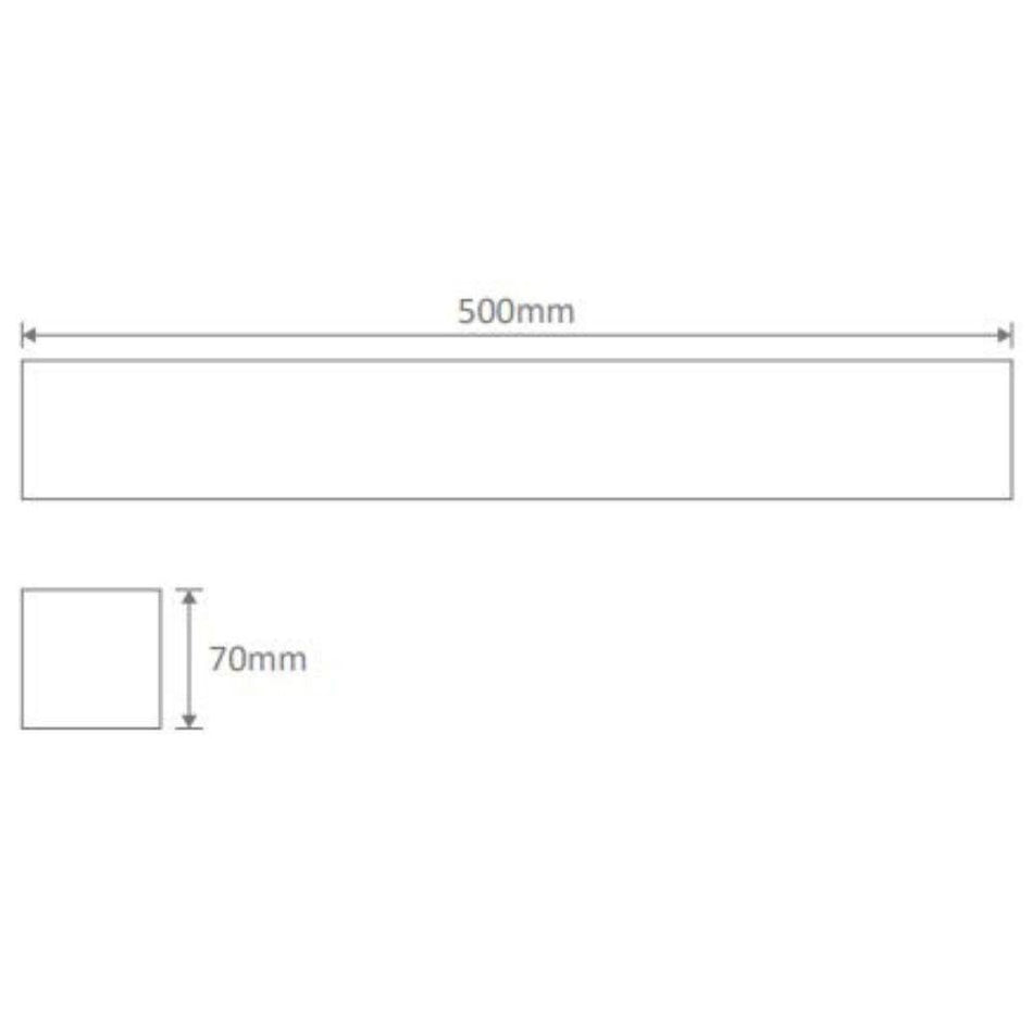 BF-2020 Ceramic 50cm Wall Uplight - Raw / G9