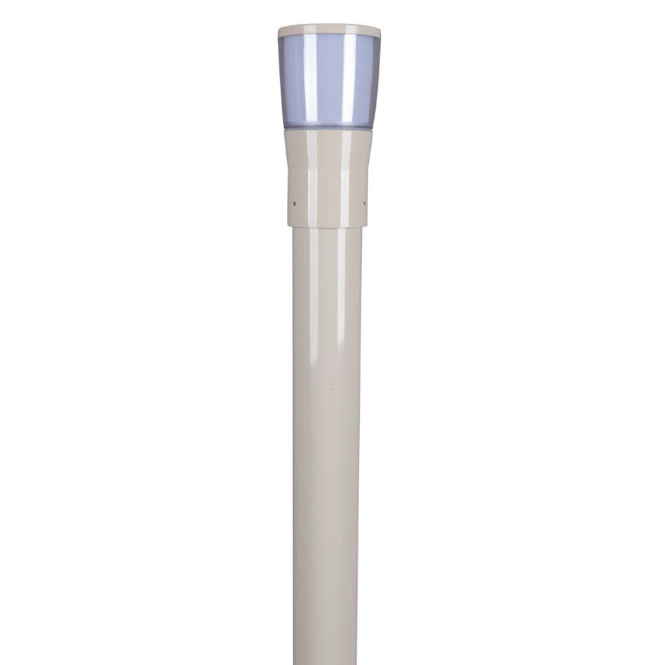 BL-200-1M-KIT - Conical Opal Bollard Head 1M Kit Garden Light Powder Coated Finish - Beige
