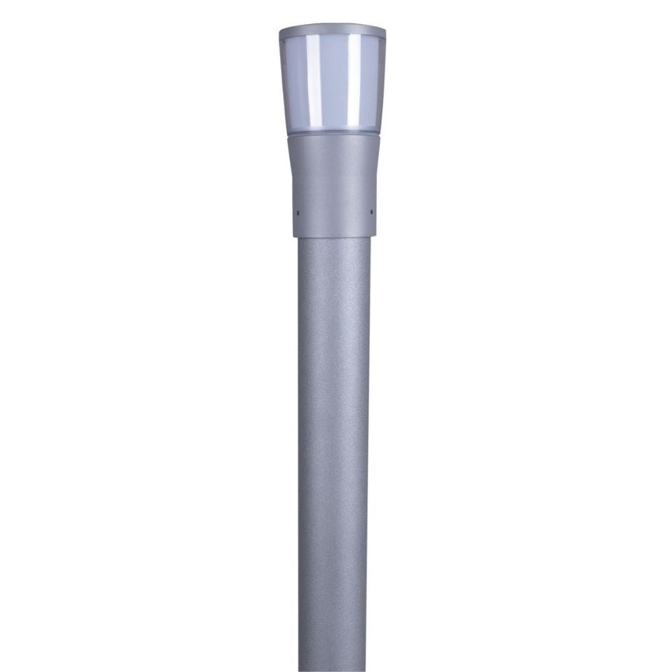 BL-200-1M-KIT - Conical Opal Bollard Head 1M Kit Garden Light Powder Coated Finish - Silver