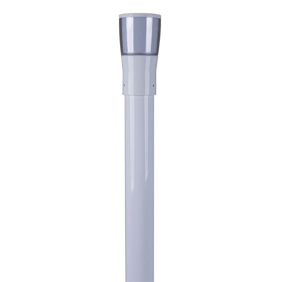 BL-200-1M-KIT - Conical Opal Bollard Head 1M Kit Garden Light Powder Coated Finish - White