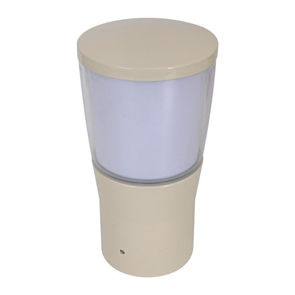 BL-200 - Conical Opal Bollard Head Garden Light Powder Coated Finish - Beige