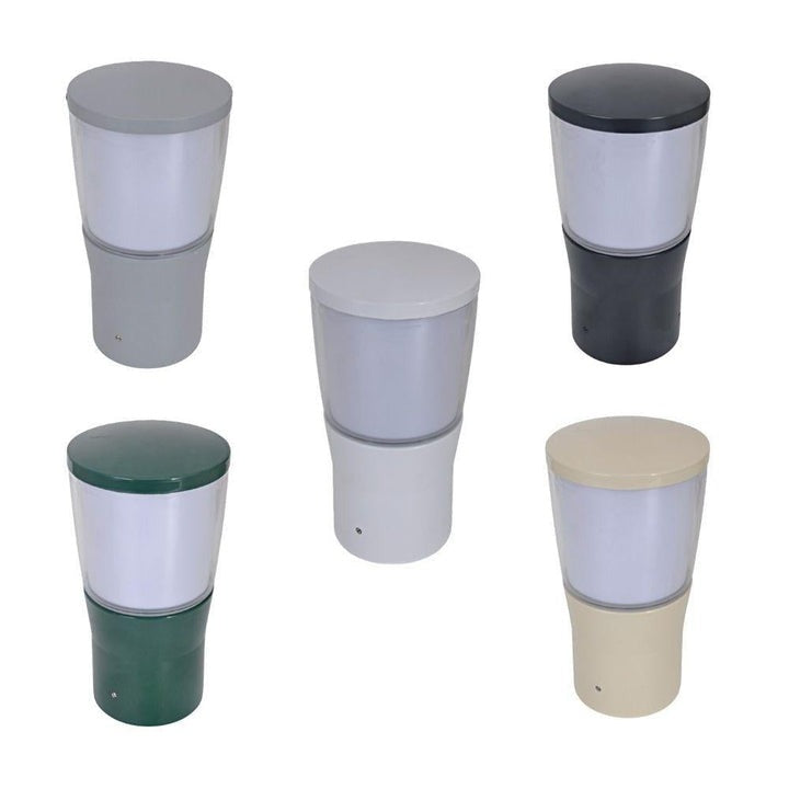 BL-200 - Conical Opal Bollard Head Garden Light Powder Coated Finish - Green