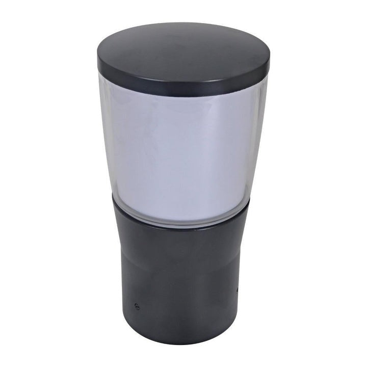 BL-200 - Conical Opal Bollard Head Garden Light Powder Coated Finish - Black