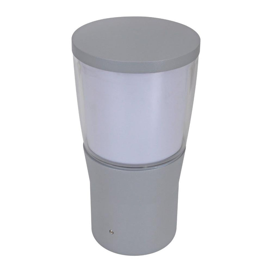 BL-200 - Conical Opal Bollard Head Garden Light Powder Coated Finish - Silver