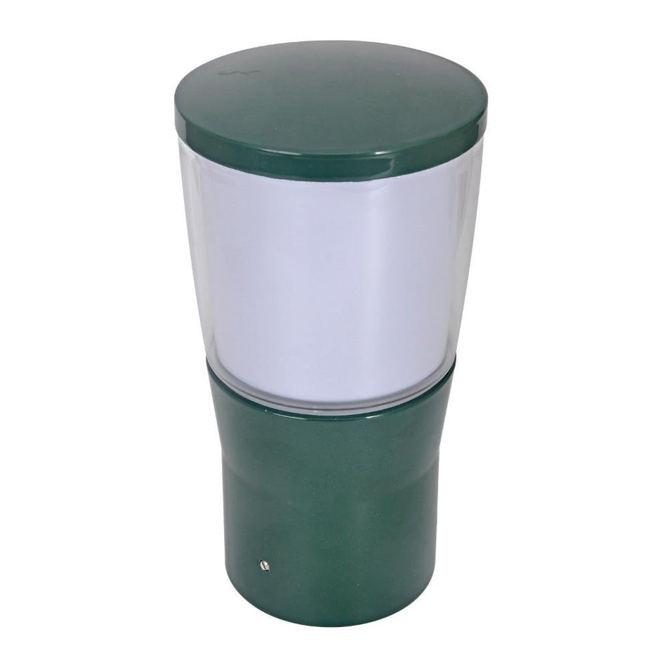BL-200 - Conical Opal Bollard Head Garden Light Powder Coated Finish - Green