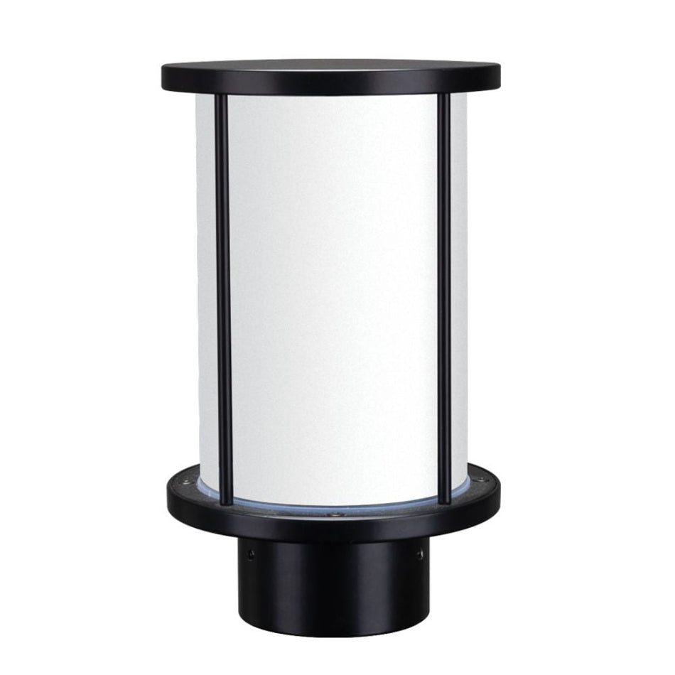 BL-400 - Cylindrical Bollard Head Garden Light Black - Frost