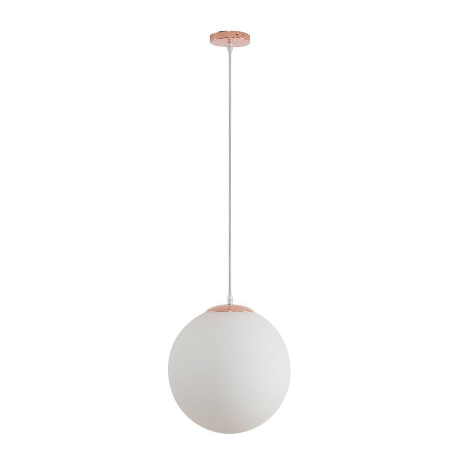 BUBBLE 300mm Opal Glass Pendant - Rose Gold