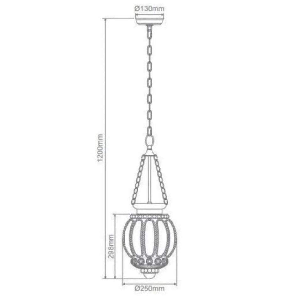 CHELSEA - 1 Light Lantern Pendant - Clear