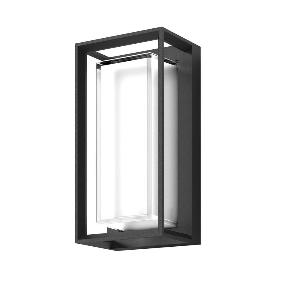COMO-6 - 6W LED Modern Exterior Flush Wall Light IP65 - Dark Grey