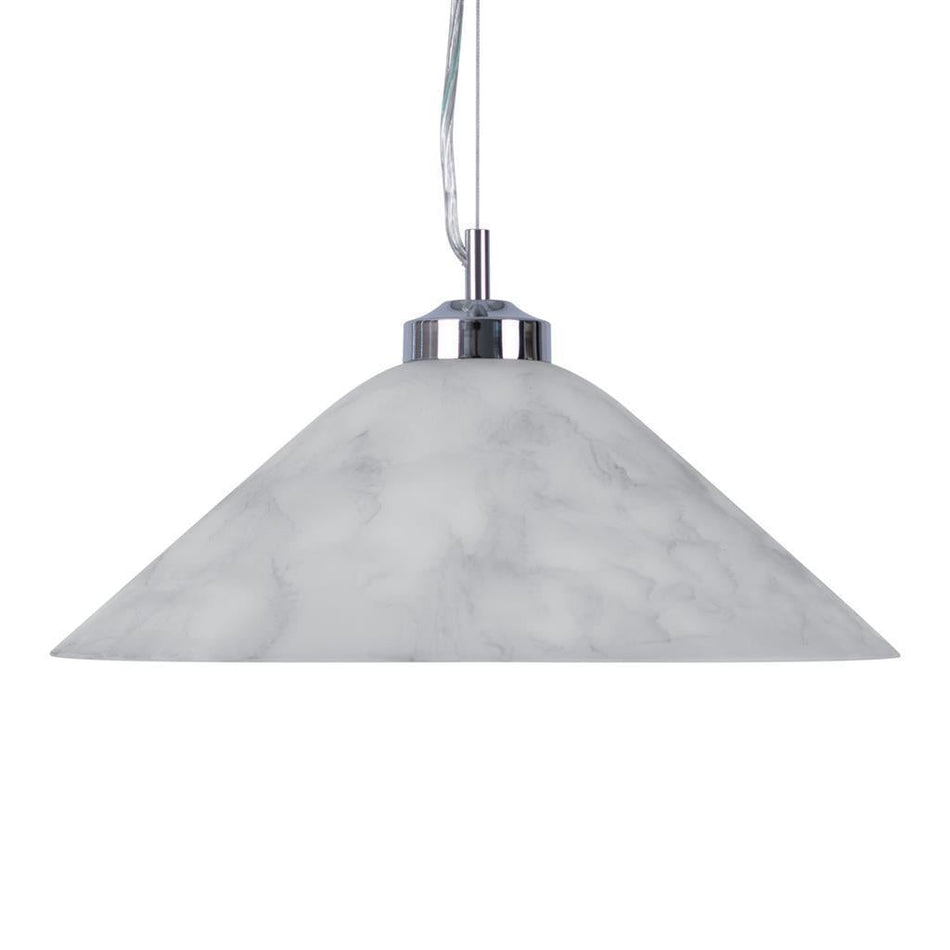 CONE-GLASS - 1 Light Art Deco Series Glass Pendant - Frost