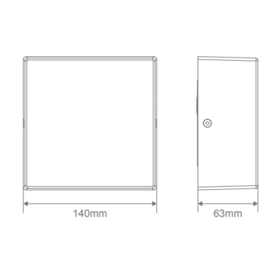 CUBA - 10W LED Modern Exterior Flush Wall Light IP65