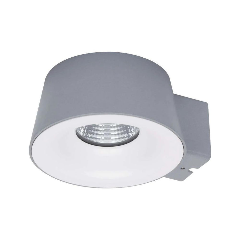 CUP - 10W LED Modern Exterior Wall Bracket Light IP54 - Silver