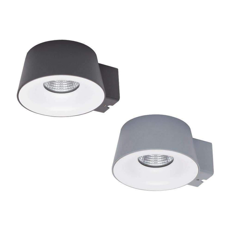CUP - 10W LED Modern Exterior Wall Bracket Light IP54 - Dark Grey
