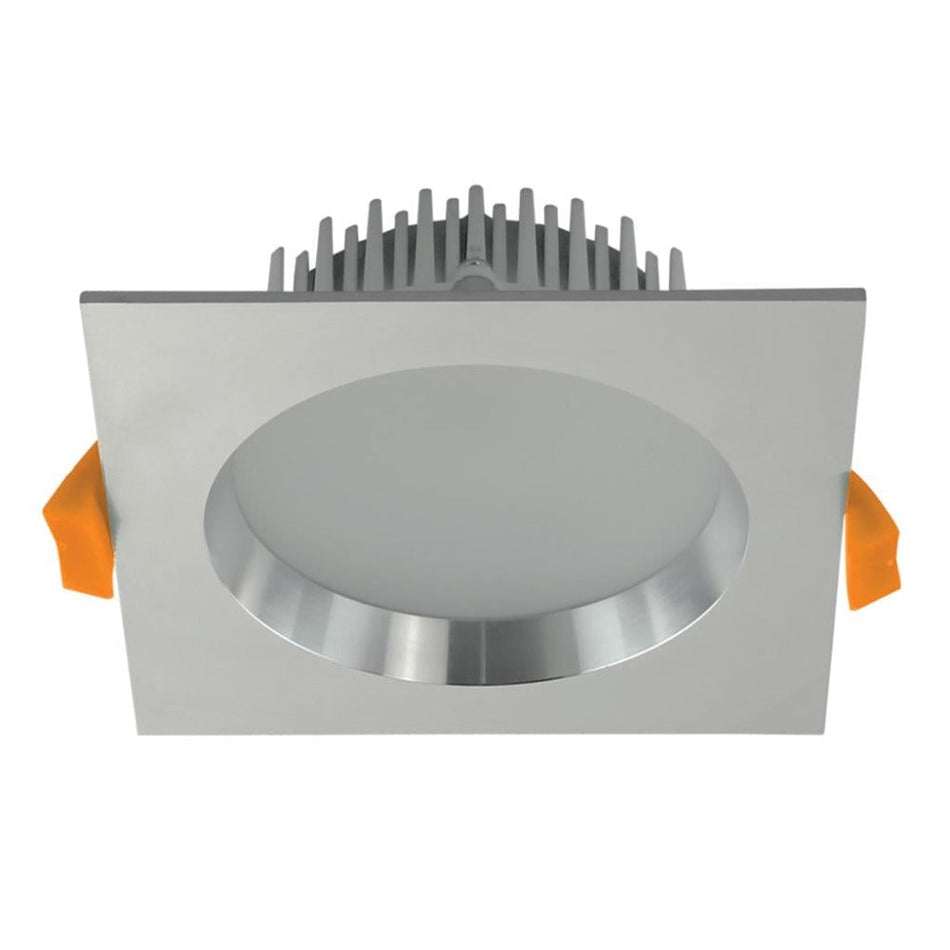 DECO-13-DALI - DALI Dimmable 13W LED Round/Square Deep Face Downlight IP44 - Brushed Aluminium