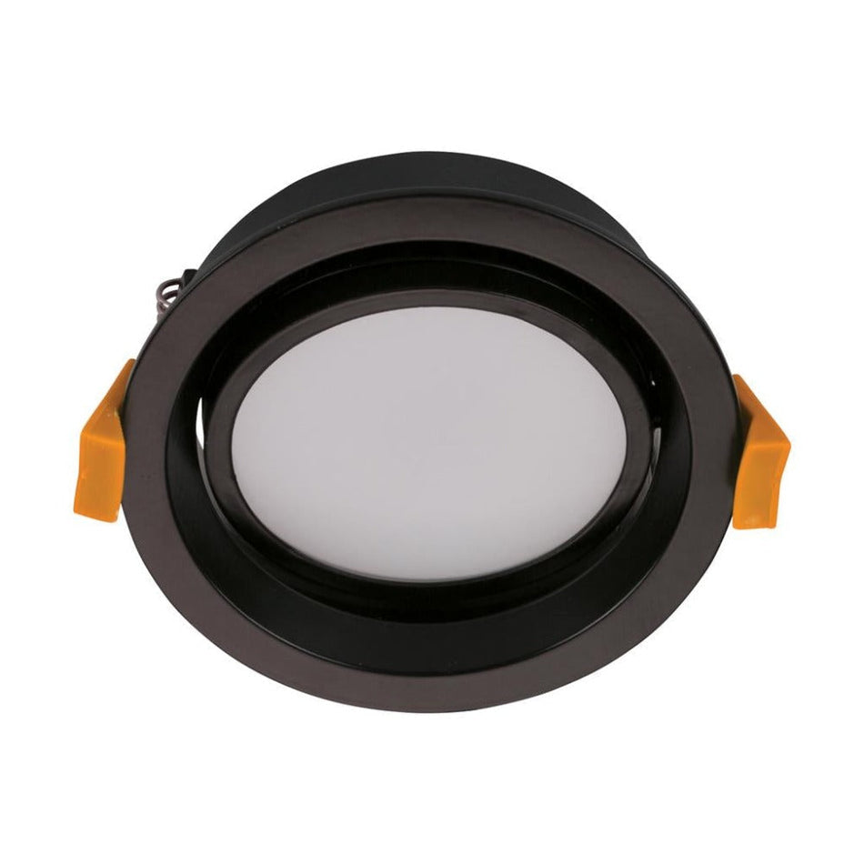 DECO-13-TILT-DALI - DALI Dimmable 13W LED Tri-Colour Round Tilt Adjustable Downlight - Black