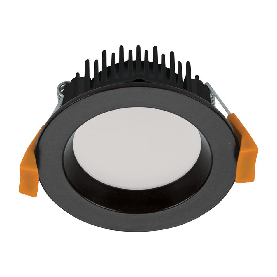 DECO-8-DALI - DALI Dimmable 8W LED Tri-Colour Mini Round Deep Face Downlight IP44 - Black