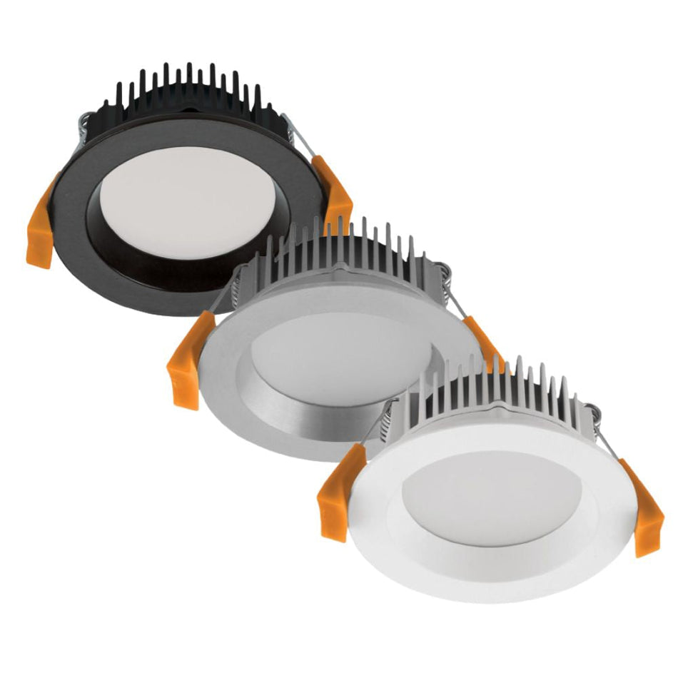 DECO-8-DALI - DALI Dimmable 8W LED Tri-Colour Mini Round Deep Face Downlight IP44 - Aluminium