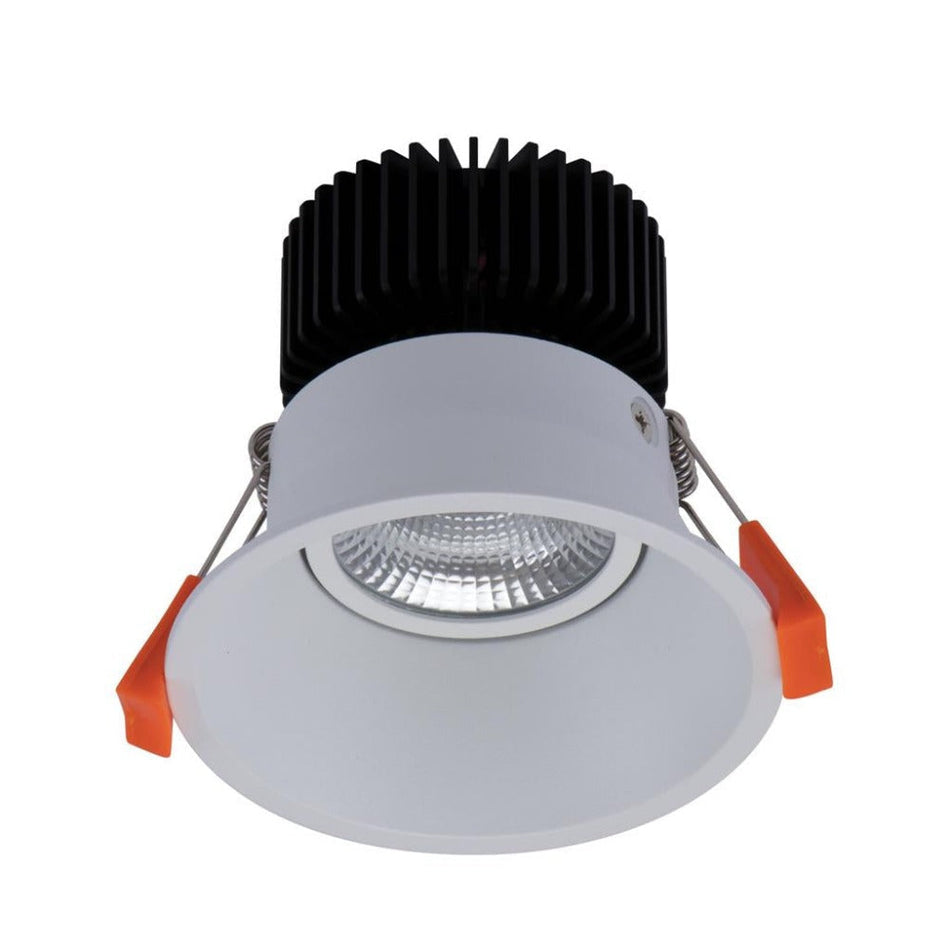 DEEP-12-TRIO-DALI - 12W LED Tri-Colour DALI Dimmable Deepset Tiltable Downlight IP44 - White
