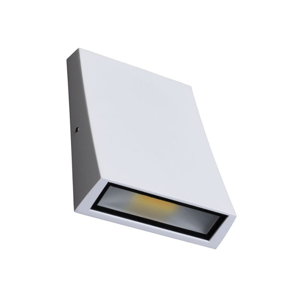 DENT-1-WB - 6W LED Tri-Colour Down Facing Modern Exterior Wall Light IP54 - White