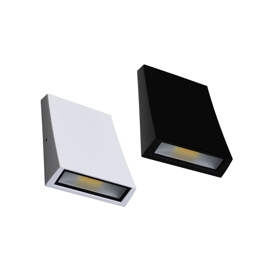 DENT-1-WB - 6W LED Tri-Colour Down Facing Modern Exterior Wall Light IP54 - Black