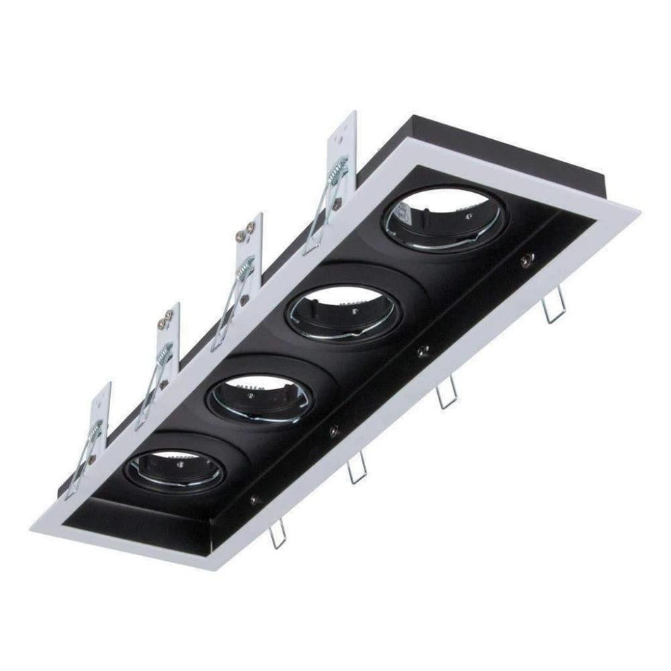 DSL-101/4B - 4 Light Slotter Downlight Frame - White