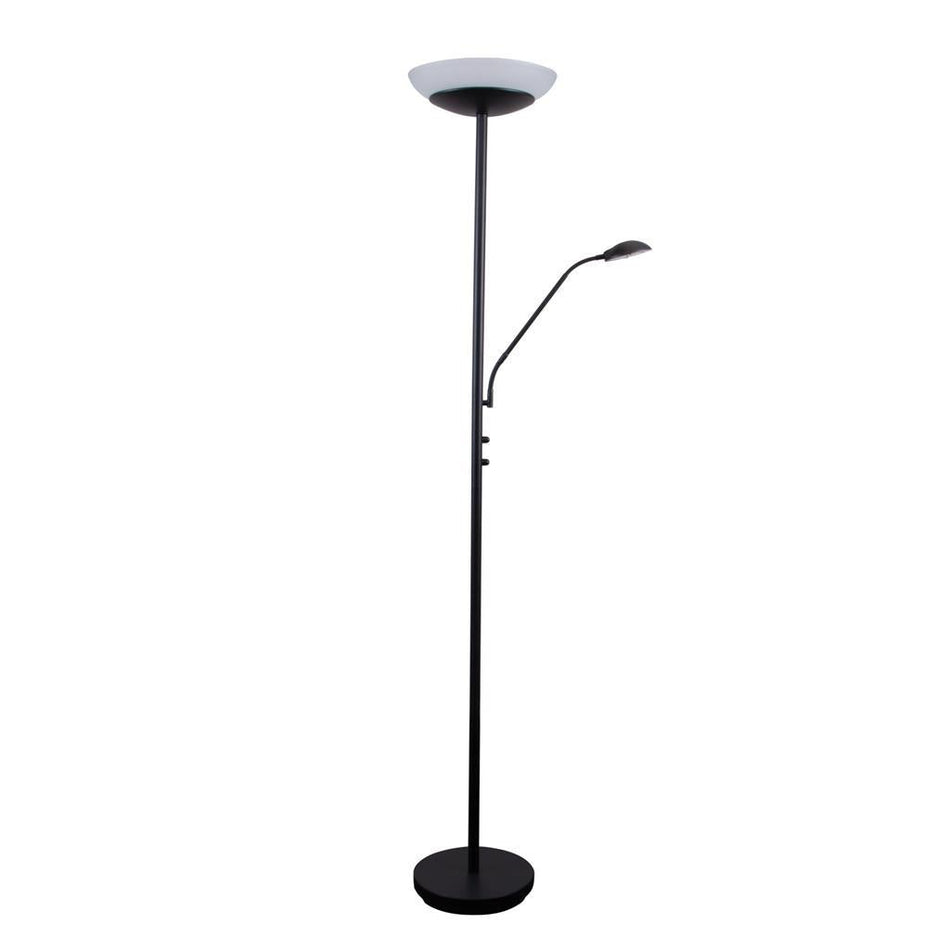 EDEN - Dimmable LED Mother & Child Uplighter Floor Lamp - 3000K - Black
