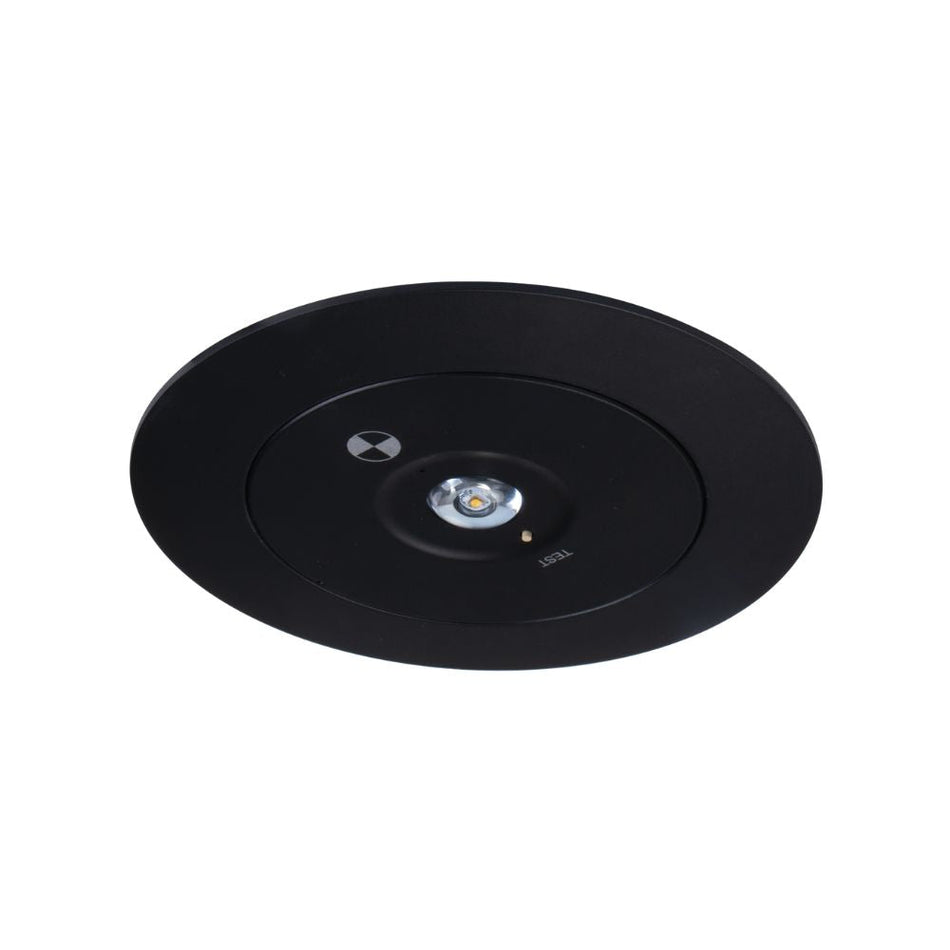 EVAC-D63-REC - 3.5W LED D63 Non-Maintained Recessed Emergency Light - Black