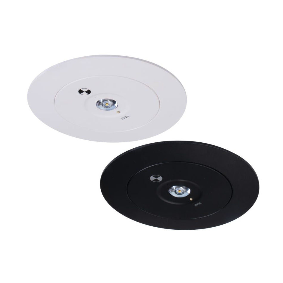EVAC-D63-REC - 3.5W LED D63 Non-Maintained Recessed Emergency Light - Black