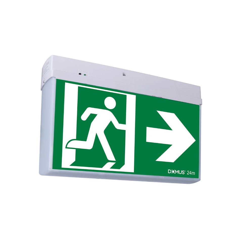 EXIT-SM-24M - 3.5W LED Wall/Ceiling Surface Mounted Exit Sign - White