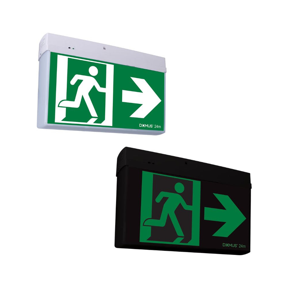 EXIT-SM-24M - 3.5W LED Wall/Ceiling Surface Mounted Exit Sign - Black