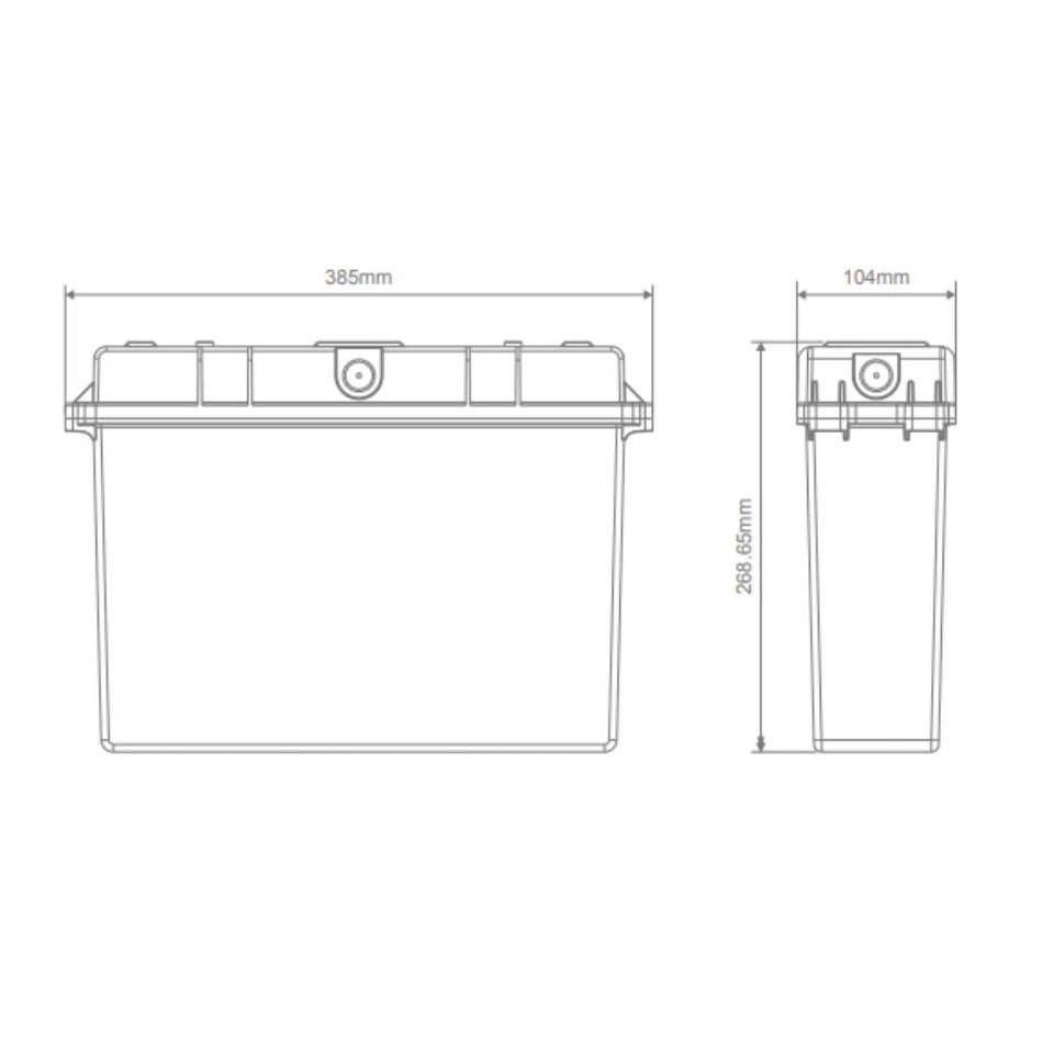 EXIT-WPBOX - Weatherproof Surface Mounted Exit Sign Housing Box IP65